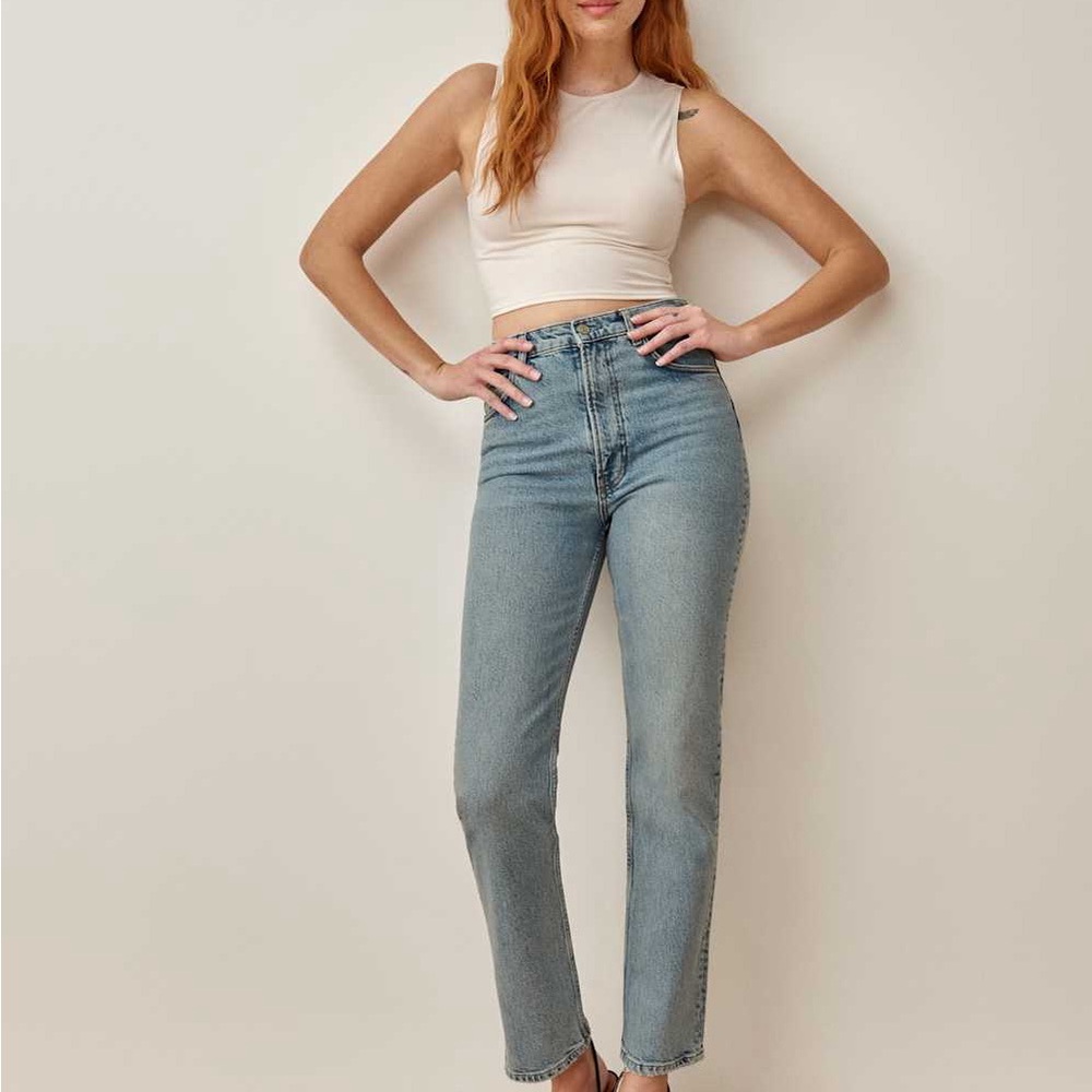 Reformation Liza Ultra High Rise Straight Jeans
